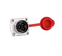 Conector de aviación de enchufe rápido LP24 de 3 núcleos con certificación UL, cable de alimentación redondo, conector impermeable IP68(Male socket)