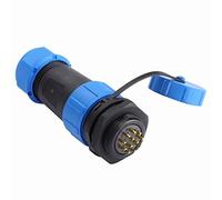 Conector de aviación, enchufe impermeable, IP68, SP21, conector macho, para alimentación, accesorios metálicos, para conexiones, enchufe de aviación, chapado en oro, (12 pines)
