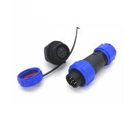 Conector de aviación impermeable IP68 para WEIPU, acoplamiento de cable en línea soldable con opciones de 2-7 pines, carcasa PA66, sello de silicona, clasificación IP68 para polvo y inmersión, negro
