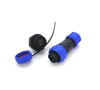 Conector de aviación impermeable IP68 para WEIPU, acoplamiento de cable en línea soldable con opciones de 2-7 pines, carcasa PA66, sello de silicona, clasificación IP68 para polvo y inmersión, negro