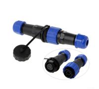 Conector de Aviación IP68 Macho Hembra 3 Pines Rosca(6Pin) | Carcasa PA66 , 4 pines, para resistencia para impacto, para ideal para automatización industrial