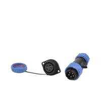 Conector de aviación resistente al agua con brida SP21 IP68 2 3 4 5 7 9 conector de cable de alimentación de 12 pines enchufe eléctrico(SP21-5F)