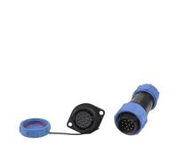 Conector de aviación resistente al agua con brida SP21 IP68 2 3 4 5 7 9 conector de cable de alimentación de 12 pines enchufe eléctrico(SP21-12F)