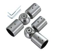 Conector de barra de cortina de esquina de ventana, conector de varillas de cortinas ajustables para persianas de ventanas de bahía con color negro y plateado de 1 pulgada y 3/4 pulgadas