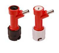 Conector de barril de cerveza casera, dispensador, pasador de plástico, bloqueo, desconexión de gas líquido, espiga de 1/4", MFL de 1/4", plástico ABS(Barb Both)
