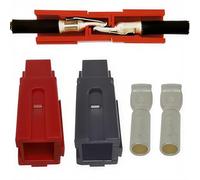 Conector de batería 120A 600V utilizados en: vehículos eléctricos, Fuente de alimentación regulada por CC, EPS, fuente de alimentación del inversor y el sistema de cargador (1Pcs Rojo 1Pcs Negro)