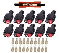 Conector de batería 45A 600V utilizados en: vehículos eléctricos, Fuente de alimentación regulada por CC, EPS, fuente de alimentación del inversor y el sistema de cargador (10Pcs Rojo 10Pcs Negro)