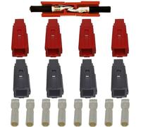 Conector de batería 75A 600V utilizados en: vehículos eléctricos, Fuente de alimentación regulada por CC, EPS, fuente de alimentación del inversor y el sistema de cargador (4Pcs Rojo 4Pcs Negro)