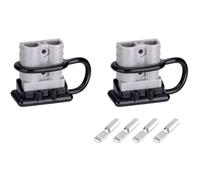 Conector de batería de 50 A, conector de 50 A, 600 V, enganche para cabrestante, conexión rápida, conector con tapones antipolvo para coche, caravana, autocaravana