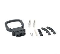 Conector de batería de carretilla elevadora industrial 80A 160A 150V alimentación con mango terminal de cobre chapado en plata para vehículo eléctrico UPS carga negro IP23 (80A-Female)