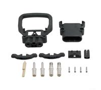 Conector de batería industrial para carretilla elevadora 80 A, 160 A, 150 V, alimentación con mango, terminal de cobre chapado en plata, para carga de UPS de vehículos eléctricos, color negro, IP23