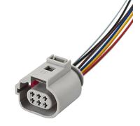 Conector de Bobina de Encendido para VW, Conector de válvula Hembra de 6 Pines con Cable de 15 cm y Calibre 18 AWG, arnés de Cables 1J0973713G 42121200