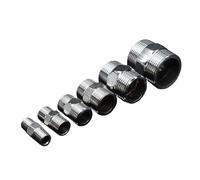 Conector de boquilla hexagonal de acero inoxidable, 5 uds., 1/4 ", 3/8", 1/2 ", 3/4", 1 ", rosca macho BSP, acoplador adaptador rápido, aire, aceite y Gas(1-1/4")