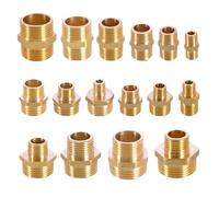 Conector de boquilla hexagonal de tubo de latón 1/8 1/4 3/8 1/2 3/4 1(WS3-6)