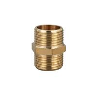 Conector de boquilla hexagonal tubo latón, adaptador acoplador rápido macho a rosca, conector agua, aceite y Gas, 1/8, 1/4, 3/8, 1/2, 3/4, 1(3l8 to 3l8,10 PCS)