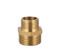 Conector de boquilla hexagonal tubo latón, adaptador acoplador rápido macho a rosca, conector agua, aceite y Gas, 1/8, 1/4, 3/8, 1/2, 3/4, 1(3l8 to 1l2,50 PCS)
