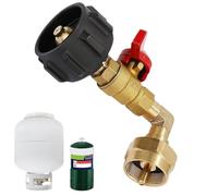 Conector de botella de propano - válvula convertidora compacta, adaptador de recarga ligero, herramienta fiable para botellas de gas | Camping Outdoor Grill Senderismo Tailgating taller cocina