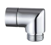 Conector De Brazo De Ducha De Metal Cepillado - Extensión De Rosca 1/2", Manguera De 6", Adaptador De Tuerca Móvil | Instalación De Fijación De Baño, Reemplazo De Ducha, Reparado