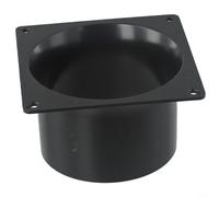 Conector de brida de pared ABS 75-120 mm para tubería de ventilación, conexión de conducto de aire, flujo de aire suave, negro, piezas de refrigeración de calefacción interior (100 mm)