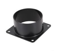 Conector de brida de pared ABS 75-120 mm para tubería de ventilación, conexión de conducto de aire, flujo de aire suave, negro, piezas de refrigeración de calefacción interior (75 mm)