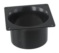 Conector de brida de pared ABS diseñado para conexiones de conductos de aire de tuberías de ventilación para montaje fiable y movimiento de aire suave en interiores (100 mm)
