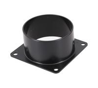 Conector de brida de pared ABS para tubería de ventilación o conducto de aire, negro, tamaños de 75 mm/100 mm/120 mm, alta resistencia y acabado suave para instalación de entrada y salida de aire en