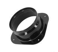 Conector de brida de plástico diseñado para transiciones de conductos cuadrados a redondos en sistemas de ventilación, ajuste seguro y resistente a la presión (125 mm)