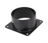 Conector de brida montado en la pared ABS para tuberías de ventilación 75 mm 100 mm 120 mm adecuado para conexiones de conductos de aire interiores (75 mm)