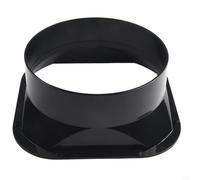 Conector de brida para conductos de aire 100-200 mm hecho de material ABS montado en la pared para adaptador de tubería de ventilación para configuración de equipos de flujo de aire (200 mm)