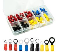 Conector de Cable, 102 Piezas Conectores Eléctricos, Terminales de Cable de Anillo, Utilizable para Mantenimiento Eléctrico y Electrónico, Automóviles, Barcos