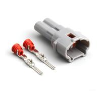 Conector de cable automotriz MT sellado de 2 pines, carcasa de plástico impermeable para sistemas eléctricos, juego macho hembra para uso en exteriores (hombres, 1 pieza)
