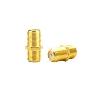 Conector de Cable Coaxial hembra F/F Jack RG6, práctico conector adaptador UHF F, terminales(Golden,LINE CONNECTOR_50PCS)