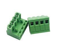 Conector de cable con pin 5 unids/lote conector de cableado enchufable paso de cobre terminal retardante de llama conector verde 2P3P4P5P6P7P8P9P10P-24P(3P)