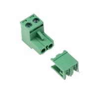 Conector de cable con pin Verde/Negro/azul/naranja 5,08mm 2/3/4/5/6/8P Pin de aguja recto/curvo conector bloque terminales tornillo enchufable + enchufe(Plug add Straight,10SET_BLUE_10PIN)