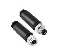 Conector de Cable de Aviación Macho y Hembra M8 de 2 Piezas, Conector de Montaje en Panel, Interfaz de Sensor Circular de 4 Pines