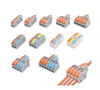 Conector de cable de cableado rápido, divisor compacto universal, cable conductor, bloque de terminales doméstico, 1/5/10 unidades(M-F14,5PCS)