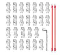 Conector De Cable De Cerca Eléctrica - Clip De Cuerda | Abrazadera De Alambre | Conectores De Cable Core | Empuñaduras De Alambre De Acero Inoxidable | Herramientas Y Mejoras Para El Hogar Para