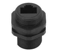Conector de Cable de Red Ethernet, Acoplador CAT6 Impermeable para Uso en Exteriores, Adaptador Hembra a Hembra RJ45, Material ABS, 1 Paquete