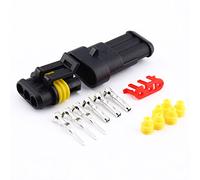Conector de cable eléctrico impermeable de 3 pines de 1,5 mm terminales termocontraíbles de bloqueo rápido arnés de cables zócalos para auto motocicleta coche camión