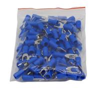 Conector de Cable Furcate azul SV2-4, 100 unids/paquete, pala horquilla preaislante, terminales engarzado 16-14AWG SV2.5-4 SV