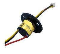 Conector de cable giratorio de baja potencia con anillo colector, tipo tapa, de 3 vías y 2 A, diámetro exterior de 12,4 mm, WX12-3P02