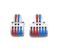 Conector de cable rápido de 2 entradas y 4/6 salidas, conector de cable universal, bloque de terminales de conductor a presión(SPL-42,100pcs)