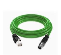 Conector de cable red M12 a RJ45, conector 4 pines, tipo D, codificación a, enchufe aviación, sensor cámara industrial, cadena arrastre