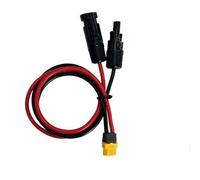 Conector de Cable Solar XT60 60CM 12AWG 3mm² - Adaptador para Placas Solares, Compatible con Centrales Eléctricas Portátiles EcoFlow y Generadores Solares, Impermeable y Resistente al Calor