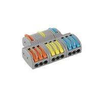 Conector de cableado rápido 1 entrada y salida múltiple, Cable divisor Universal, bloque terminales empuje, SPL 222 23(SPL-93,10 PCS)