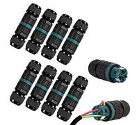 Conector de cables impermeable IP68 - Conector de cables impermeable de 3 pines para diámetro de cable de 5 - 12 mm, caja de derivación impermeable de 2 vías, IP68, para jardín, exterior
