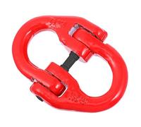 Conector de Cadena de Acero Forjado Rojo para Grúa y Eslingas | Bloqueo Seguro Pasador Retenedor, 5,4 T de Carga, Recubrimiento Anticorrosión para Rigging