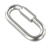 Conector de cadena de eslabones rápidos de acero inoxidable, eslabones de bloqueo de grado marino 316 para camping, yate, buceo, equipos de fitness y cadenas de mascotas, grilletes resistentes (7 mm)