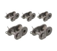 Conector de Cadena de Rodillos de Dos Hileras Acero 5 Piezas Clip | Eslabón Abierto Resistente, Acabado Anticorrosión, Adecuado para Mecánicos y Reparación de Motos