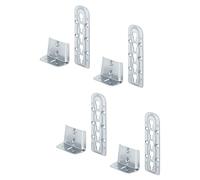 Conector de cama Gedotec herraje de cama de madera soporte de cama para colgar - H3580 | acero galvanizado azul | conector de somier regulable en altura | 4 juegos - herraje de metal para colgar